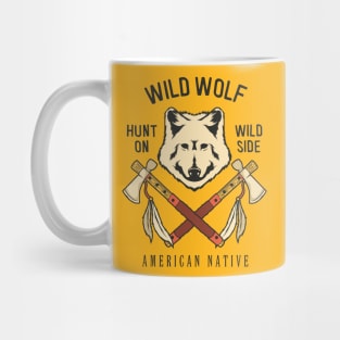 Wild Wolf Native American Design Mug